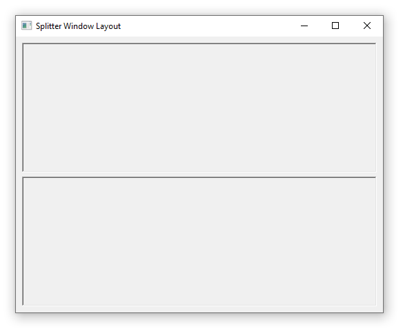 An example splitter window layout